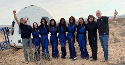 Blue Origin's all-women crew return after historic space launch