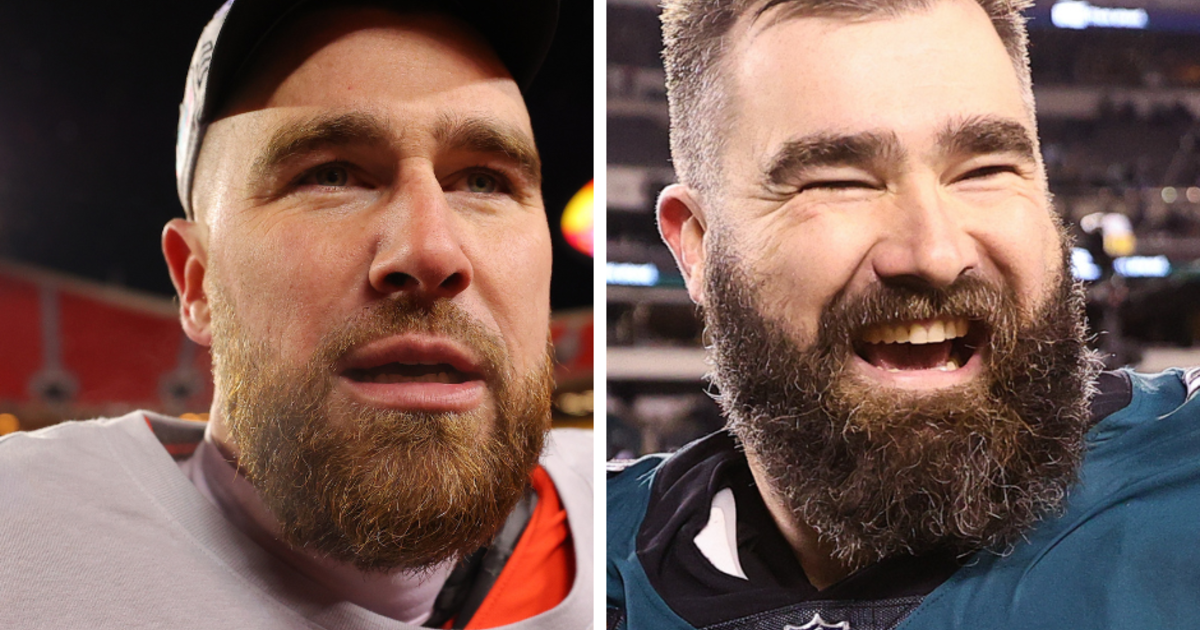 Travis and Jason Kelce will make Super Bowl history as first brothers to play against each other: "My mom can't lose"