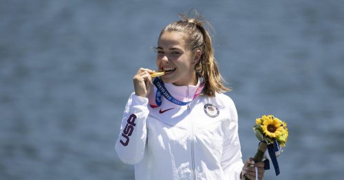 American teen Nevin Harrison wins gold in historic women's 200-meter canoe sprint