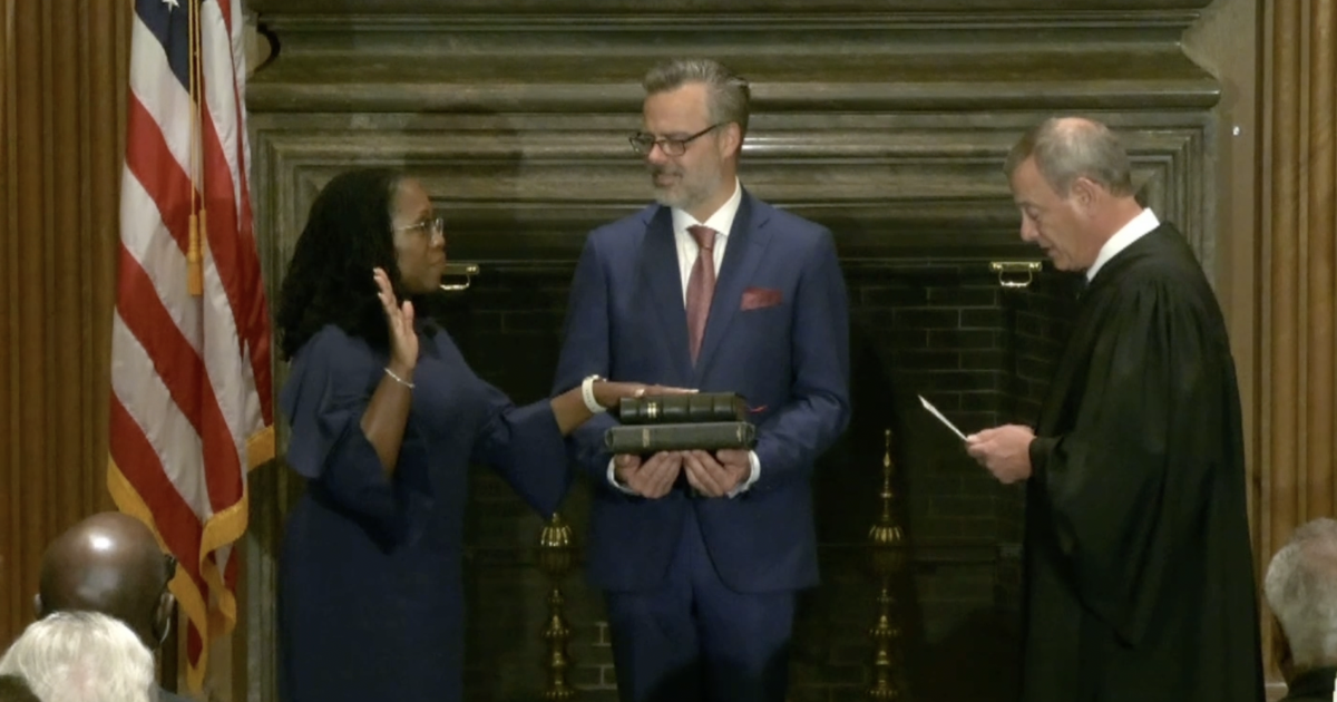 Ketanji Brown Jackson sworn in as Supreme Court justice, becoming first Black woman on high court