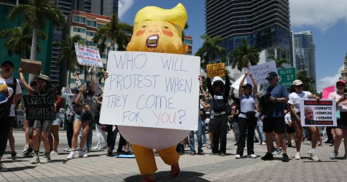 Anti-Trump rallies held across the U.S. to protest administration's policies