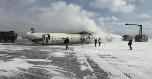 Delta plane crashes, flips upside down while landing in Toronto from Minneapolis