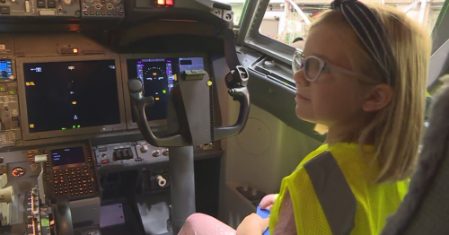 Youngest female captain in United Airlines history, first female VP of Denver Hub headline "Girls in Aviation Day" at Denver International Airport