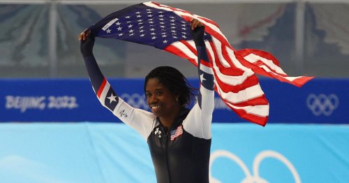 Team USA's Erin Jackson becomes first Black woman to win Olympic speedskating gold after teammate gave up her spot
