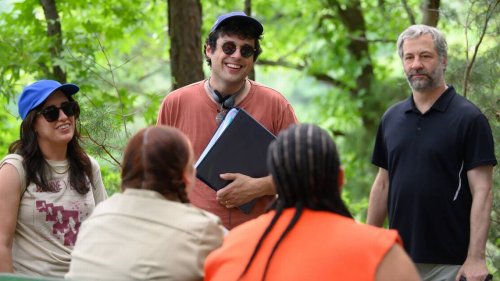In new movie comedy, NoDa looms large — and so does a BIG (fake) mountain just beyond it