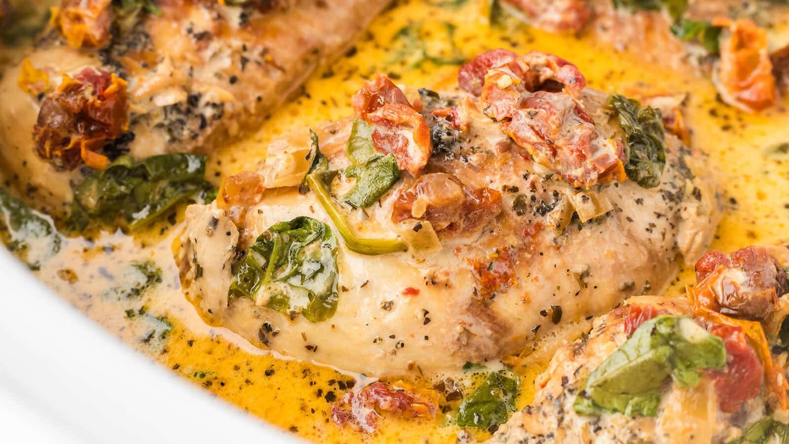 Crockpot Tuscan Chicken