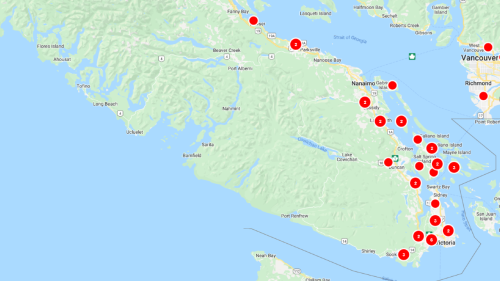 UPDATE: More than 18,000 without power on Vancouver Island as heavy winds continue