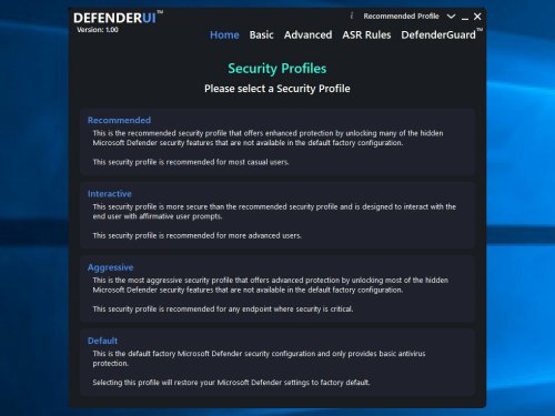 DefenderUI - neue Oberfläche für Windows-Virenscanner