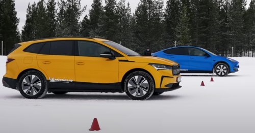 Tesla gegen Škoda: Kälteduell am Polarkreis mit klarem Fazit