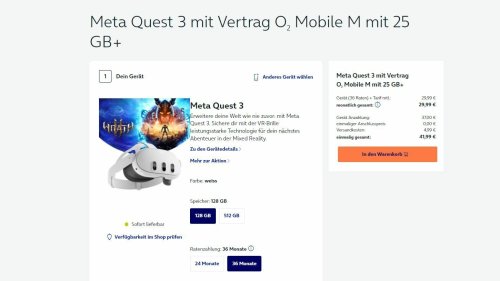 Meta Quest 3 effektiv gratis: Eine der besten VR- und AR-Brillen ohne Aufpreis zum Mobilfunkvertrag