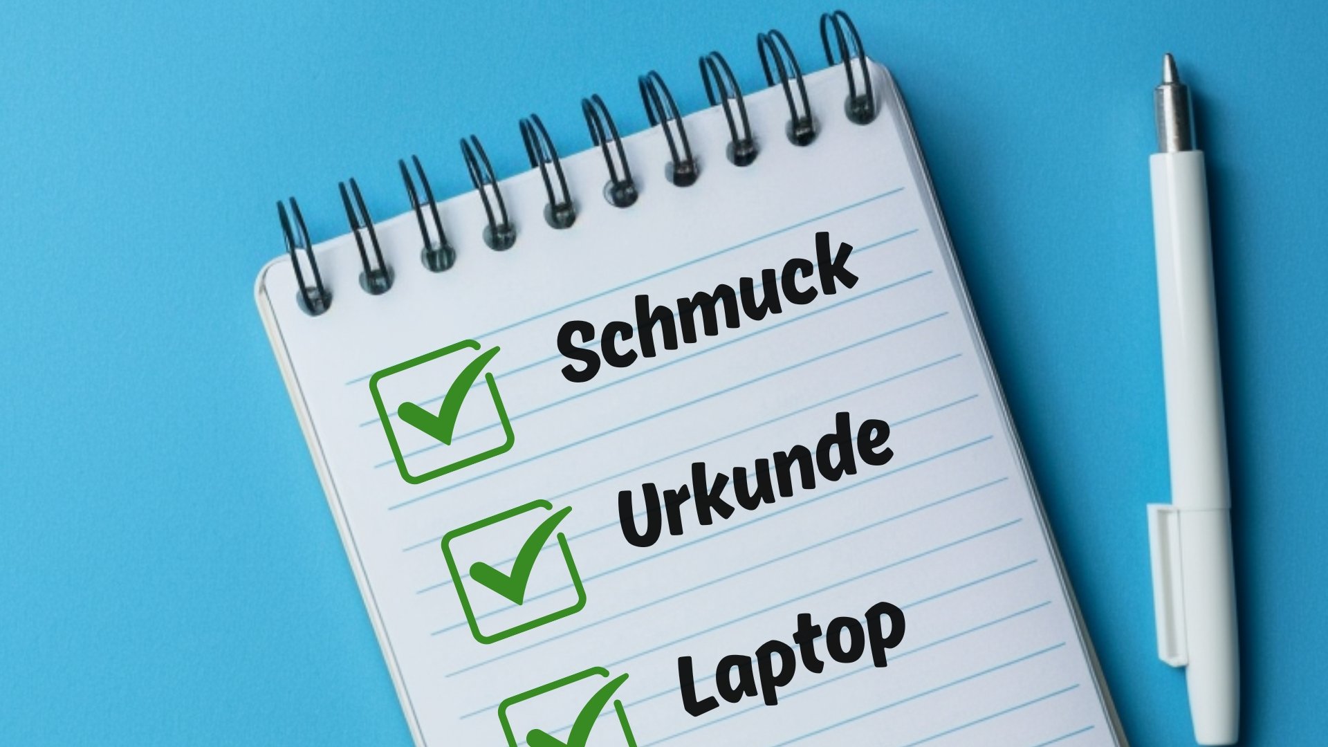 Unbedingt sicher aufbewahren: Diese Liste ist im Ernstfall Gold wert