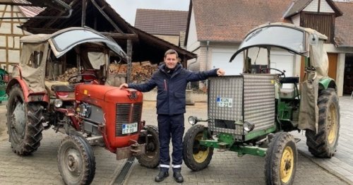 Agrardiesel ist Schwaben-Bauern egal: Seine alten Traktoren fahren gratis
