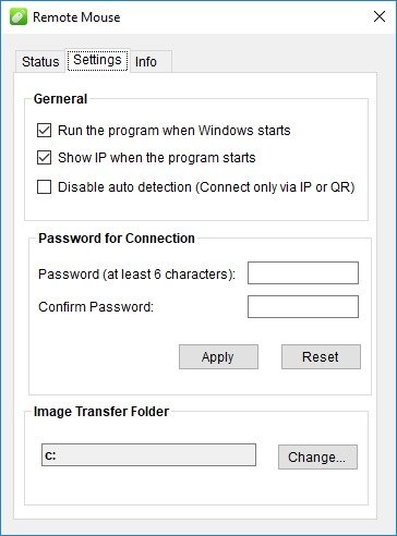 Remote Mouse Server