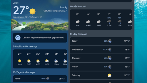 Google überrascht mit neuer Wetter-App für Android-Smartphones