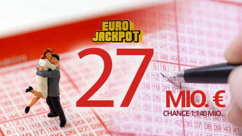 Der Eurojackpot steigt und steigt! In der Ziehung morgen warten 27 Millionen Euro