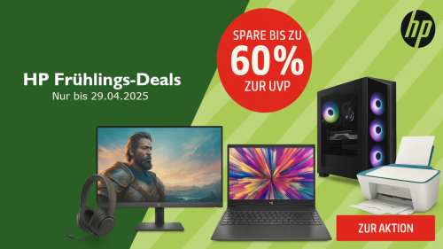 HP Frühlings-Deals bei Notebooksbilliger.de: Bis zu 60 Prozent Rabatt auf Notebooks, PCs und Co.