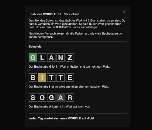 Wordle (deutsche Version)