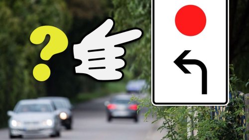 Oft auf der Autobahn zu sehen: Das bedeutet das Verkehrsschild mit dem roten Punkt
