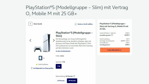 PlayStation 5 Slim effektiv gratis zum Mobilfunkvertrag: Knaller-Angebot für Gamer bei o2 gestartet