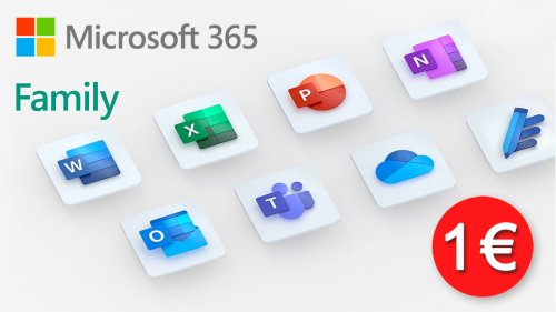 Microsoft 365 Family für 1 Euro: Office-Abo mit 7 Programmen fast geschenkt