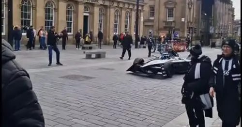 Newcastle United advert shot in city as fans star and racing car driven up Grey Street