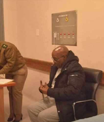 Here are the first photos of Zuma in custody