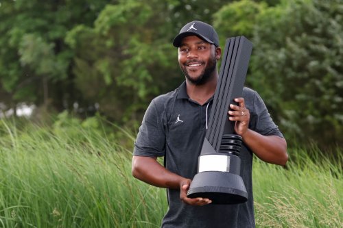 Harold Varner III celebrates first US win at LIV Golf DC - by playing a round of golf