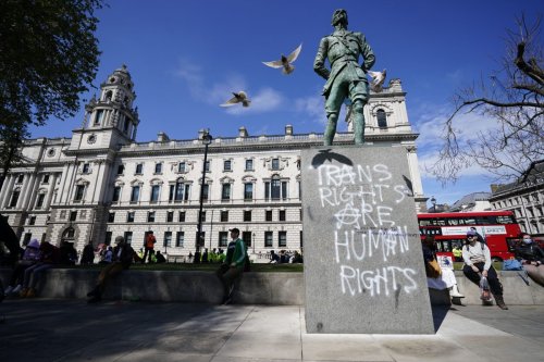 Police appeal for information after statues targeted during trans rights rally