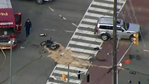 Woman injured in collision between motorcycle and vehicle in Etobicoke