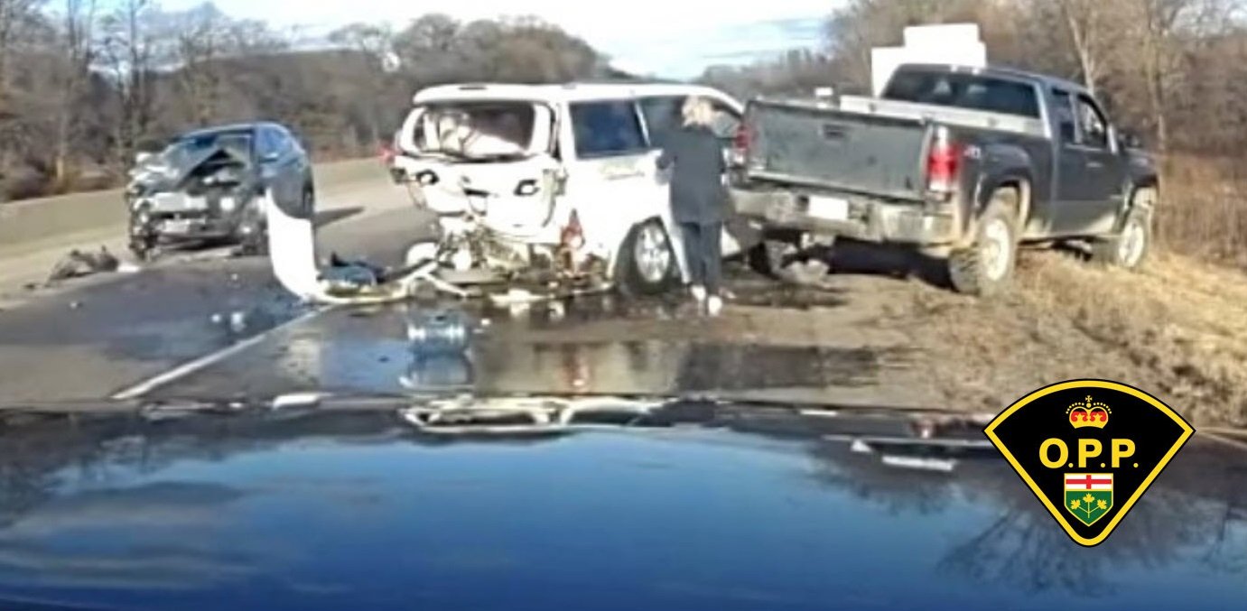 Close call for OPP officer stopping vehicle on Hwy. 401