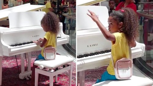 9-year-old pianist goes viral playing in shopping mall – and is offered international duet deal
