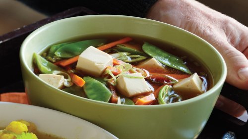 Immune-Boosting Tofu & Snow Pea Soup