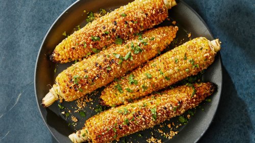 Grilled Corn with Coconut-Soy-Chile Glaze and Roasted Peanuts
