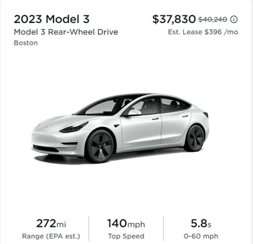 Tesla Model 3 Now Discounted $2,410 to $37,830 Before Tax Credit