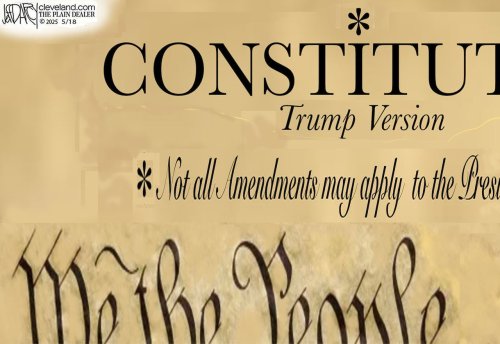 Trump on upholding Constitution: Darcy cartoon