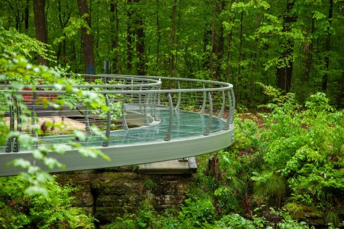 New glass bridge opens at Nelson-Kennedy Ledges State Park