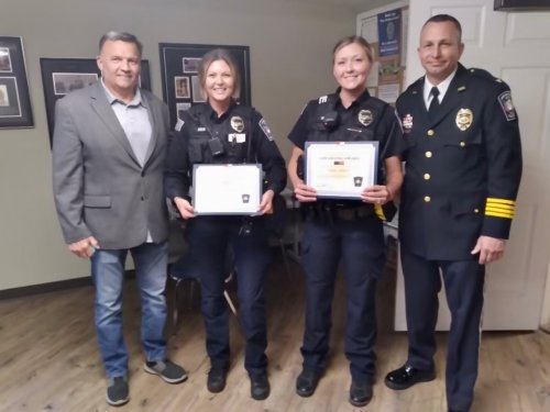 Avon police officers honored for saving life of 2-year-old girl choking on Halloween candy