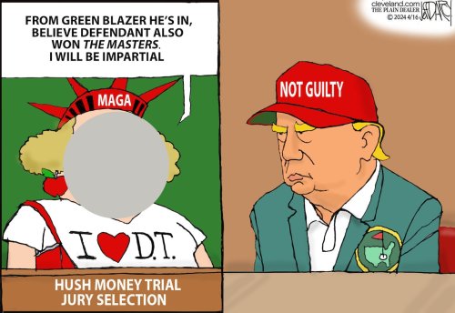 Trump trial jury selection: Darcy cartoon