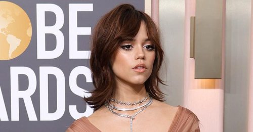Jenna Ortega wore a striking cut-out dress on the Golden Globes red carpet