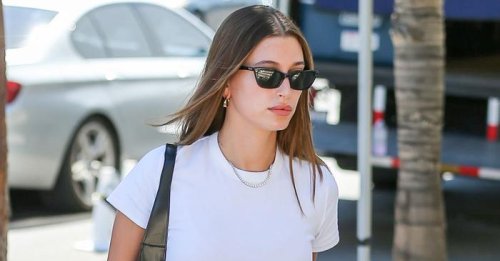 Hailey Bieber wore low-rise jeans with the $65 sneakers every L.A. girl owns