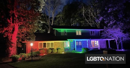 The homeowners association told them couldn’t fly a Pride flag. So they did this instead.