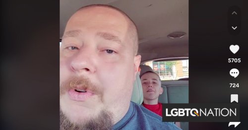 A dad made a TikTok about seeing a trans woman. His kid made it lovely.