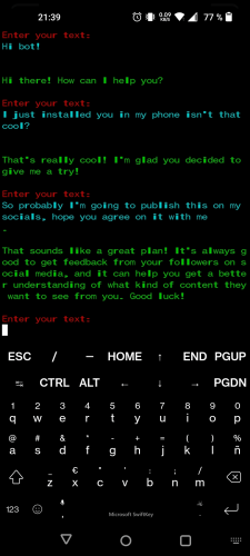 Conversate or talk with ChatGPT in your own terminal