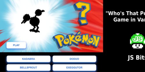 Vanilla JS "Who's that Pokémon?" game with the PokéAPI