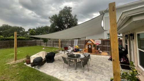 I installed shade sails in my backyard—here's how I did it