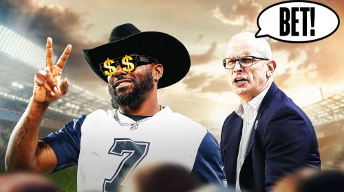 Dez Bryant puts mind-bending bet on UConn basketball to cover vs. Zach Edey, Purdue