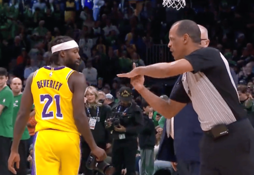 VIDEO: Lakers guard Patrick Beverley shows ref camera with blown LeBron James call, gets tech
