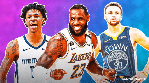 Lakers star LeBron James reacts to Ja Morant beating Stephen Curry ...