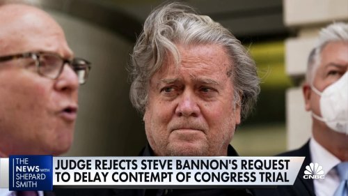 Bannon contempt of Congress trial to proceed Monday