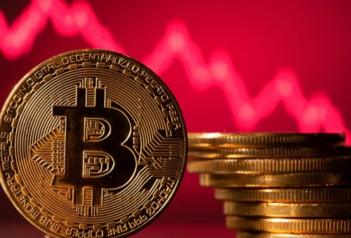 Bitcoin climbs into positive territory after falling below $33,000 to a new low